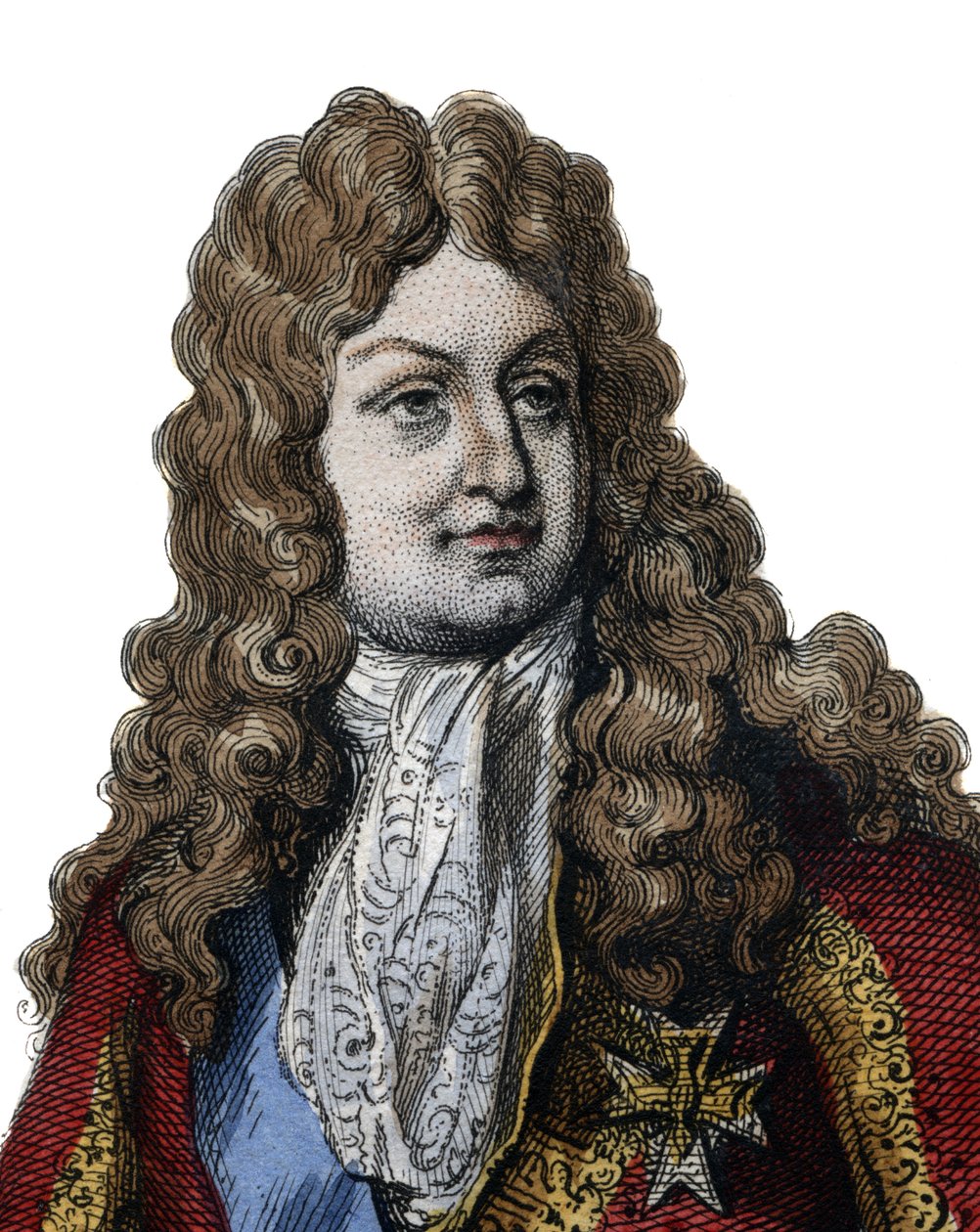 صورة لفيليب الثاني ، دوق أورليانز (1674-1723) ، عضو العائلة المالكة في فرنسا ووصي المملكة من 1715 إلى 1723. رسم إيضاحي من "Le Plutarque Français" بقلم إدموند مينيت بواسطة مجهول مجهول