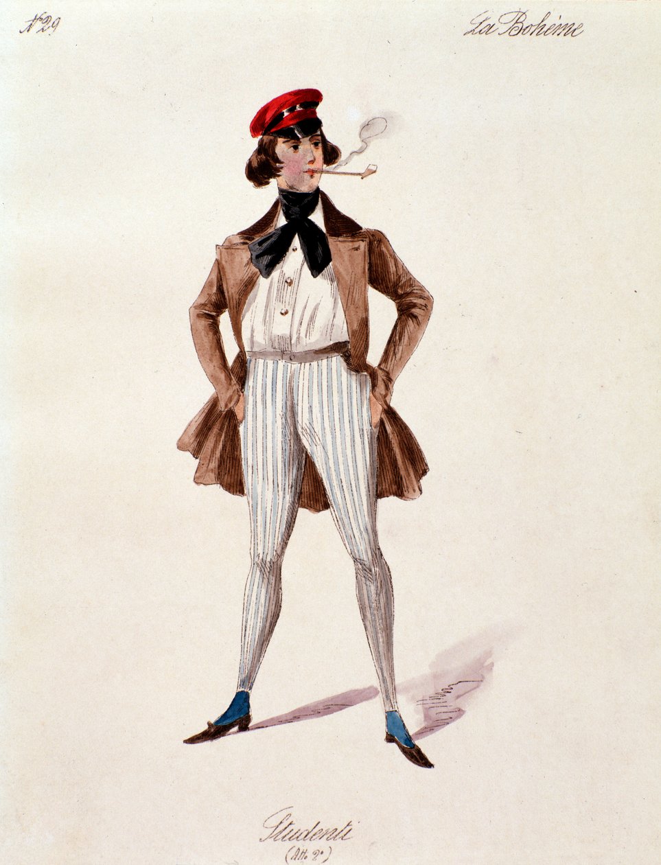 صورة لطالب ، من La Boheme بواسطة Puccini (1892-1895) بواسطة مجهول مجهول