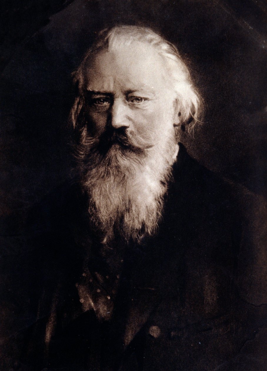 صورة للملحن الإنجليزي يوهانس برامز (1833-1897) رسم. القرن ال 19. مجموعة خاصة بواسطة مجهول مجهول