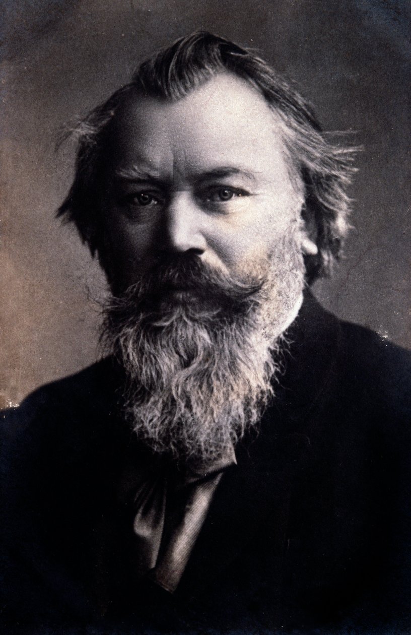 Portrait of english composer Johannes Brahms (Drawing بواسطة مجهول مجهول