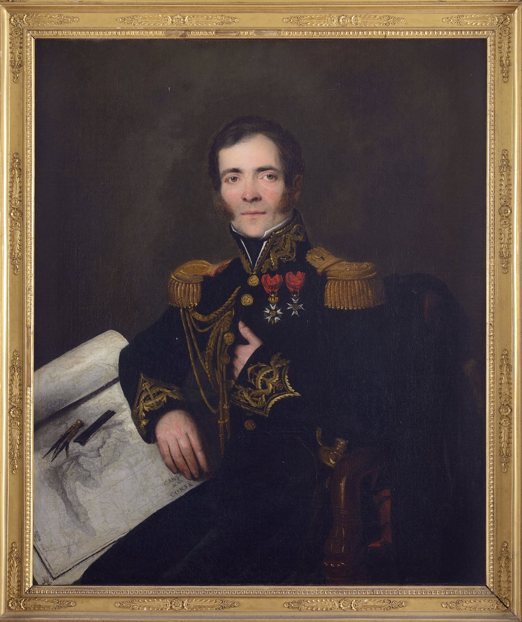 صورة للأدميرال آن كريتيان لويس دي هيل (1783-1864) ، مجهول. زيت على قماش ، ج. 1832. مجموعة خاصة بواسطة مجهول مجهول