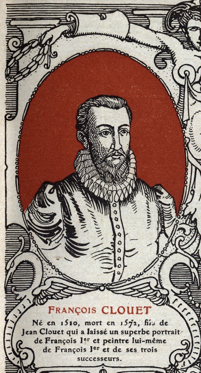صورة للرسام الفرنسي فرانسوا كلويه (1510-1572) نقش من عام 1914. بواسطة مجهول مجهول