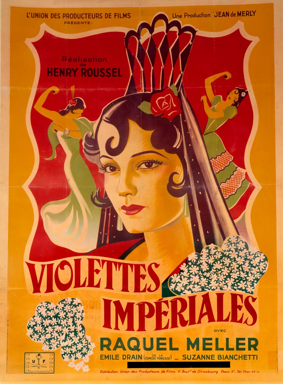 ملصق لفيلم "Violettes em Imperiales" للمخرج هنري روسيل بواسطة مجهول مجهول