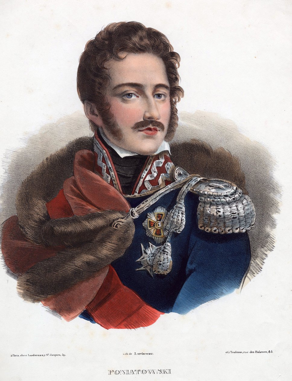 الأمير جوزيف بوناتوفسكي - مجهول - 1835 - ليثوغراف ، ألوان مائية - 32 × 24 - مجموعة خاصة بواسطة مجهول مجهول