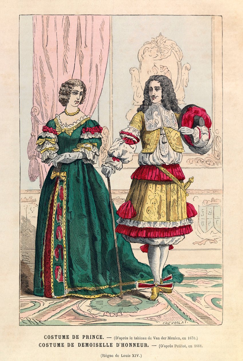 زي الأمير وزي العروسة في عهد لويس الرابع عشر (1638-1715) - مجموعة خاصة بواسطة مجهول مجهول