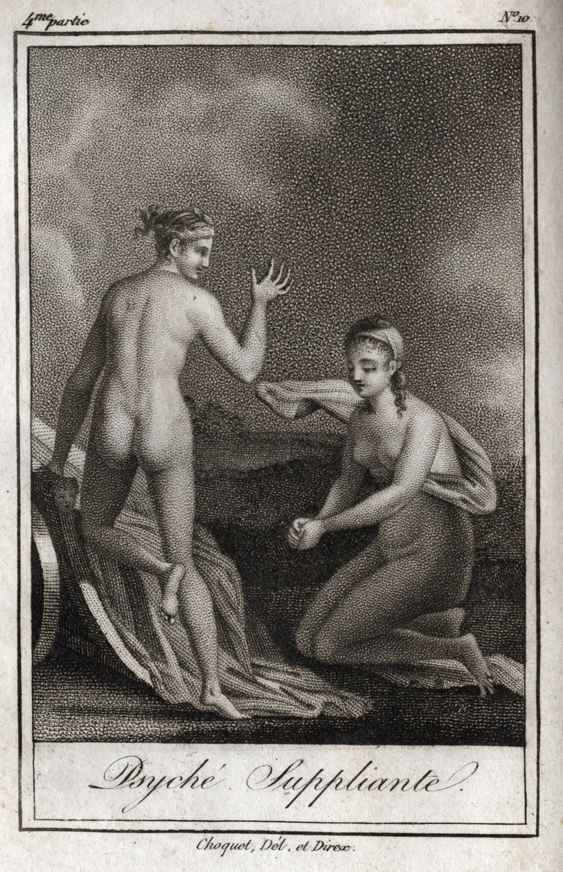 استجداء النفس. نقش من عام 1819 في "Lettres a Emilie sur la mythologie" لتشارلز ألبرت ديموستييه (1760-1801). مجموعة خاصة. بواسطة مجهول مجهول