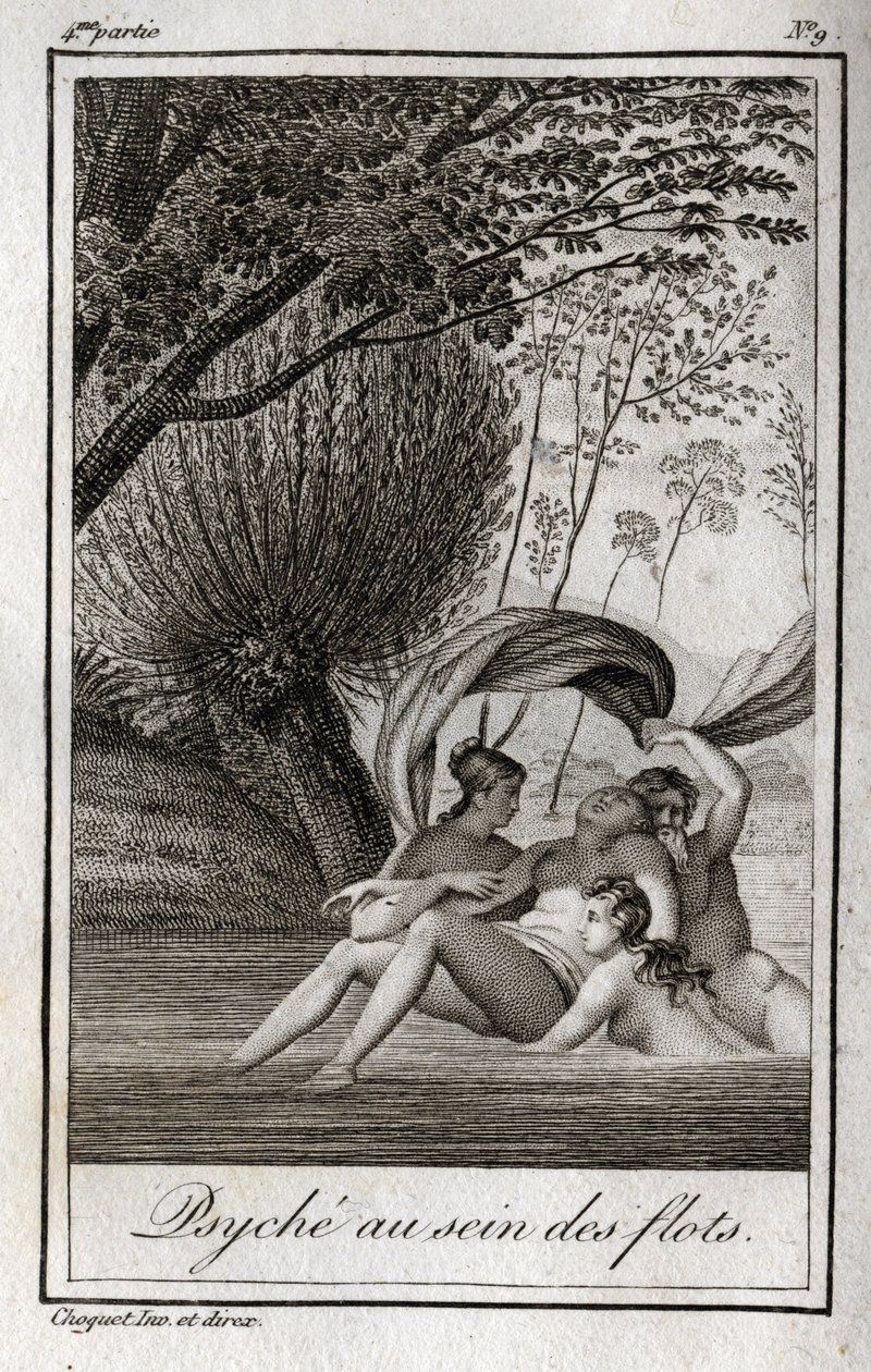 نفسية داخل الأمواج. نقش من عام 1819 في "Lettres a Emilie sur la mythologie" لتشارلز ألبرت ديموستييه (1760-1801). مجموعة خاصة. بواسطة مجهول مجهول