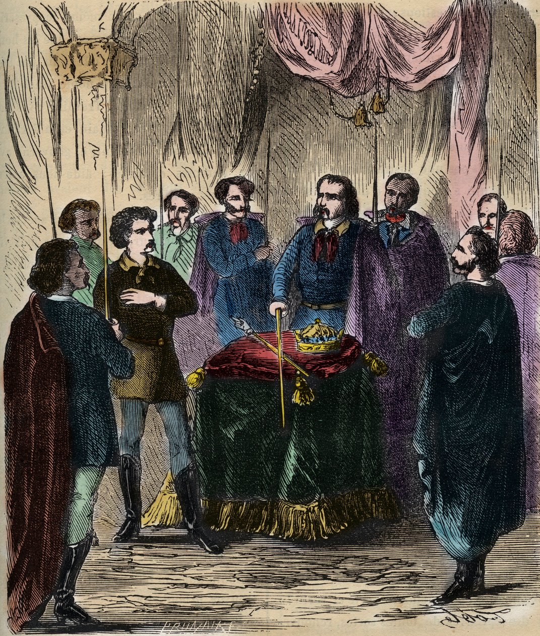 استقبال المتنورين (المجتمع السري) - Reception d'un Illuminmine (المتنورين) - Illuminines de Baviere (der Illuminatenorden) 1879 (النقش) بواسطة مجهول مجهول