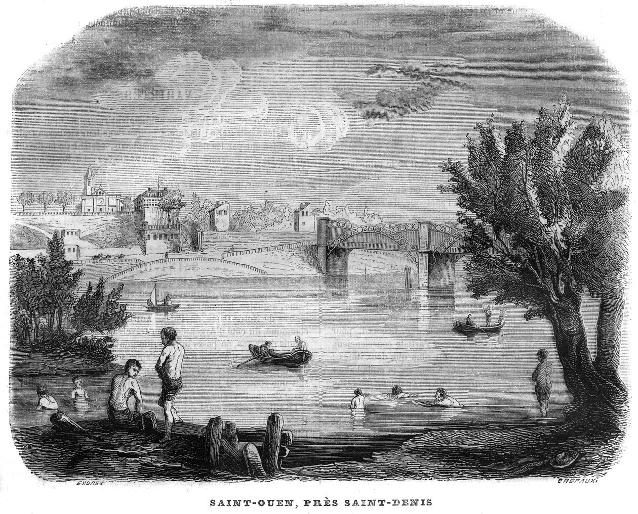 Saint Ouen (Saint-Ouen) بالقرب من Saint-Denis (Saint-Denis) في عام 1858. بواسطة مجهول مجهول