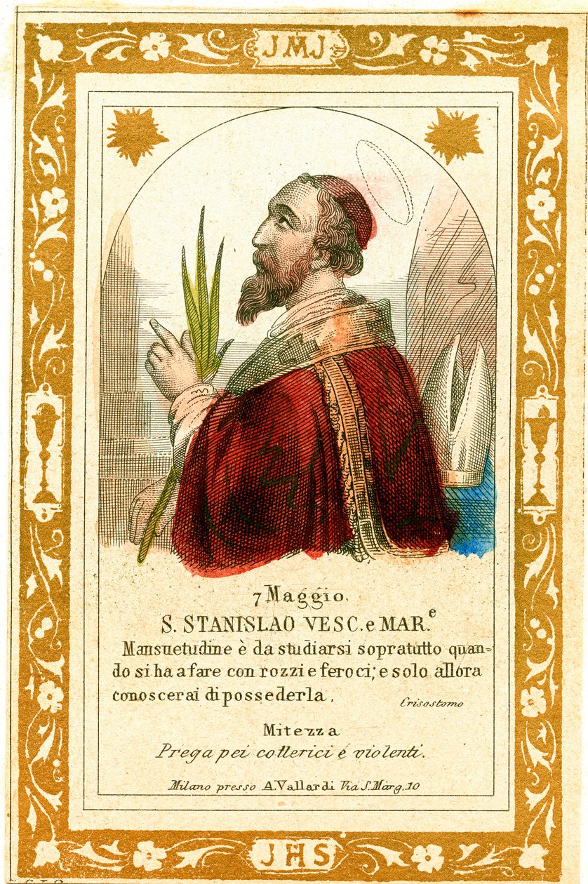 Saint Stanislaus the Martyr (engraving بواسطة مجهول مجهول