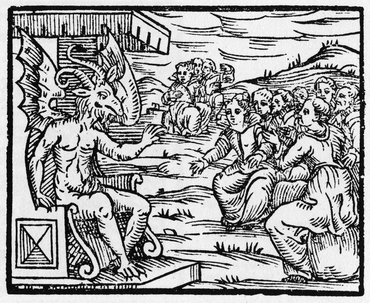 الشيطان يخاطب السحرة - "الملخص Maleficarum" ، يتعامل مع السحرة وأشرارهم وفرزهم بواسطة Francesco Maria Guazzo أو Guaccio أو Guaccius (15 ؟؟ -16 ؟؟) 1608 Private Collection بواسطة مجهول مجهول