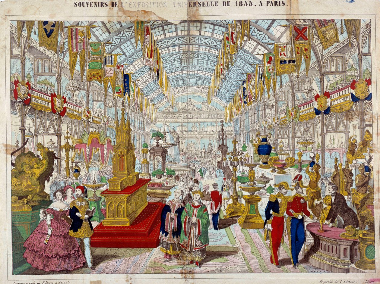 هدايا تذكارية للمعرض العالمي لعام 1855 في باريس نقش حوالي عام 1855. باريس ، متحف كارنافالي بواسطة مجهول مجهول