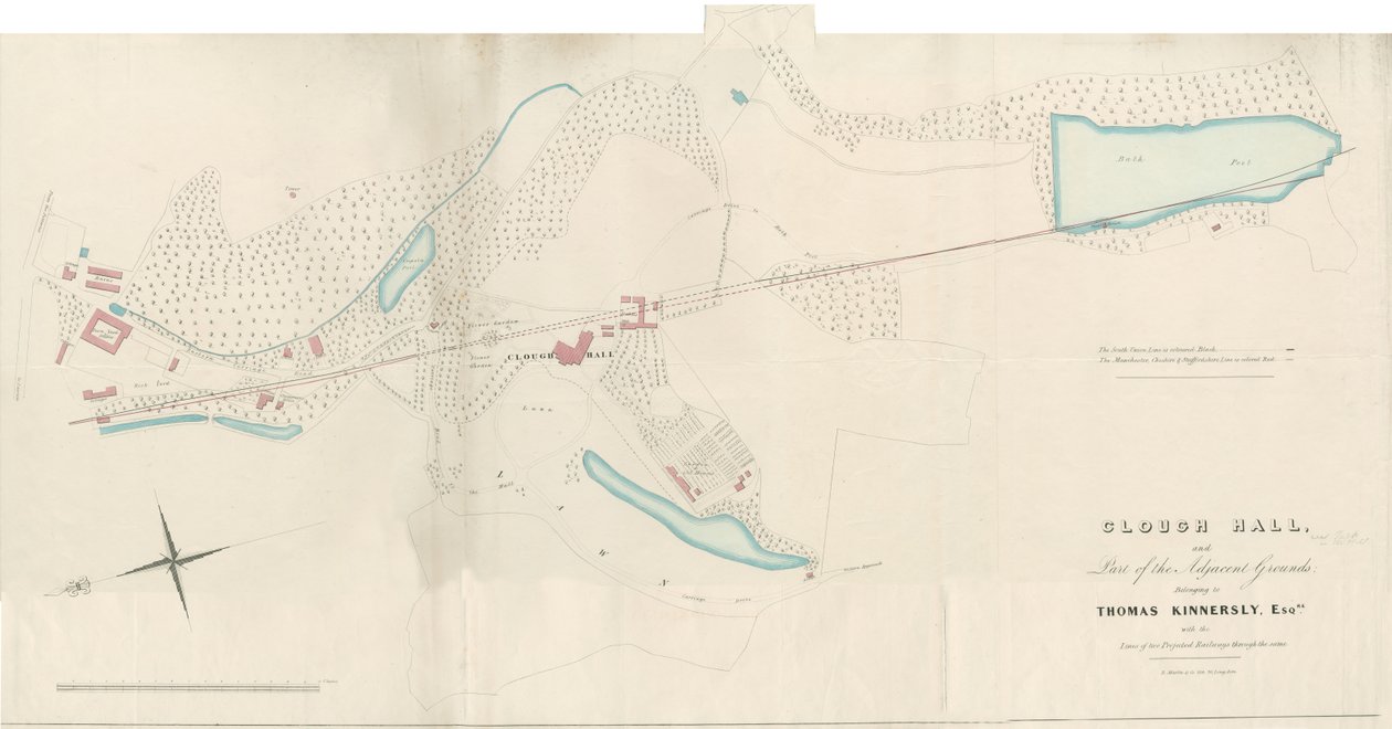 Talke - Clough Hall: الطباعة الحجرية ، بدون تاريخ [1751-1819] (مطبوعة) بواسطة مجهول مجهول