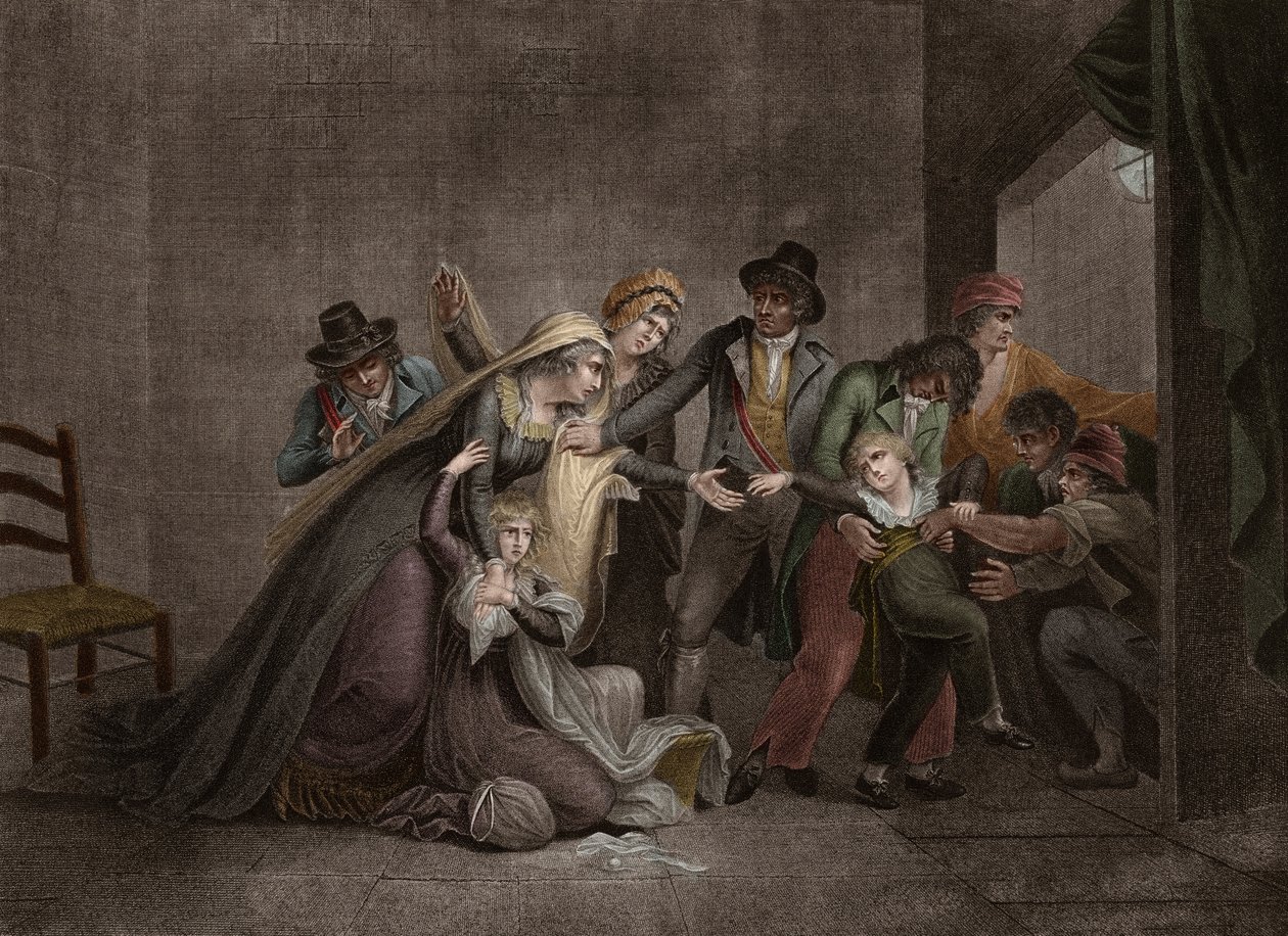 تم إجبار دوفين على ترك والدته - انفصال لويس السابع عشر وماري أنطوانيت من النمسا (1755-1793) ، ملكة فرنسا ، في سجن المعبد ، في 3 يوليو بواسطة مجهول مجهول