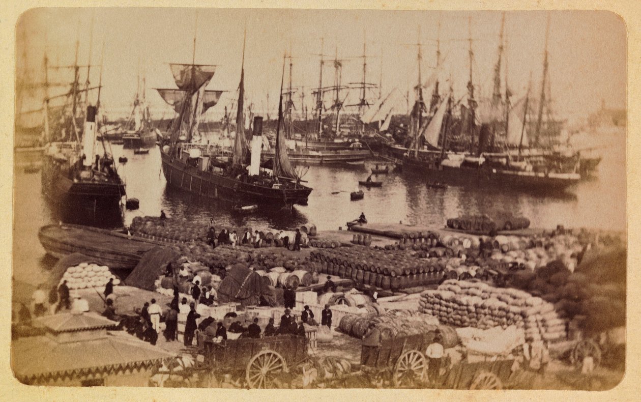 مدينة مرسيليا والمناطق المحيطة بها حوالي 1885-1890: باسين دي لا جولييت ، ركوب البضائع على القطط ، مجموعة خاصة بواسطة مجهول مجهول