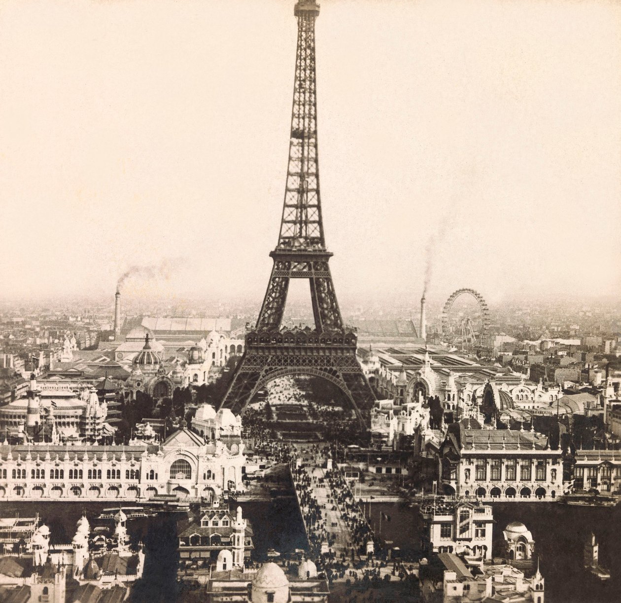 المعرض العالمي لعام 1900 - المعرض العالمي لعام 1900 في باريس: منظر بانورامي لشارع الشانزليزيه - مجموعة خاصة بواسطة مجهول مجهول