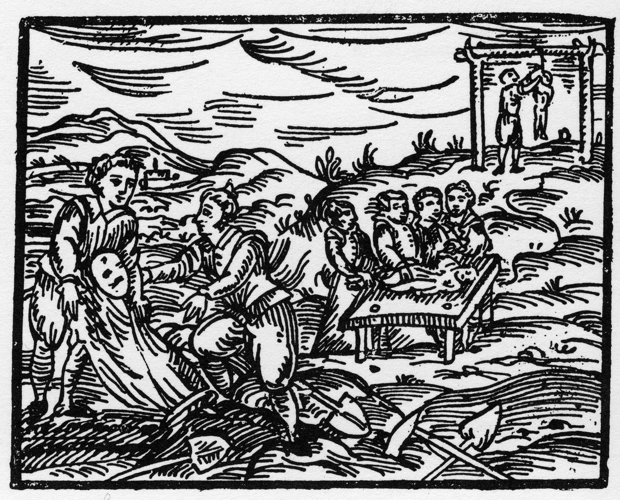 السحرة لردع الموتى في المقبرة - "" الخلاصة Maleficarum "" ، يتعامل مع السحرة وأشرارهم وفرزهم بقلم Francesco Maria Guazzo أو Guaccio أو Guaccius (15 ؟؟ -16 ؟؟) 1608 Private Collection بواسطة مجهول مجهول