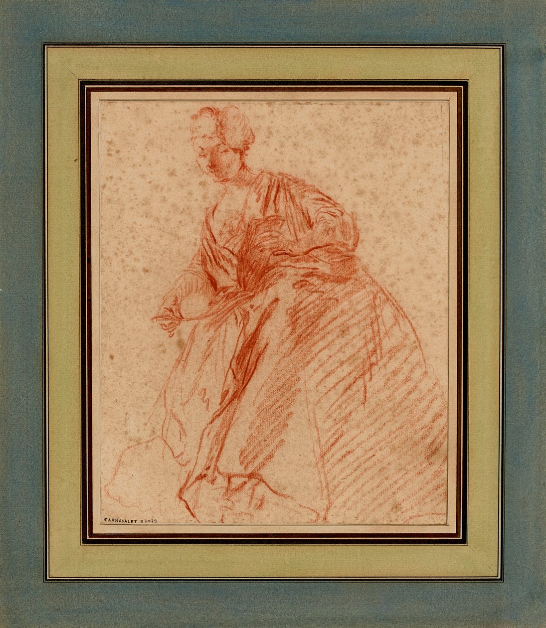 امرأة تقرأ (رسم) بواسطة مجهول مجهول