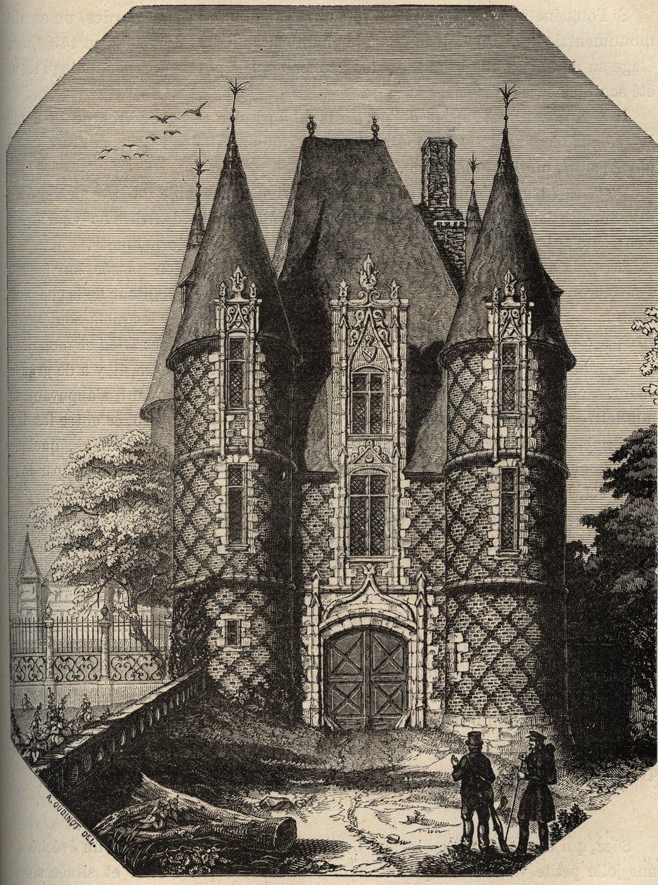 chateau de Carrouges - Le dungeon - Orne Normanise - نقش في "" PATRIE "- PACURE وصف دقيق لفرنسا في 6 مجلدات بواسطة LUCIEN HUARD - نهاية القرن التاسع عشر بواسطة مجهول مجهول