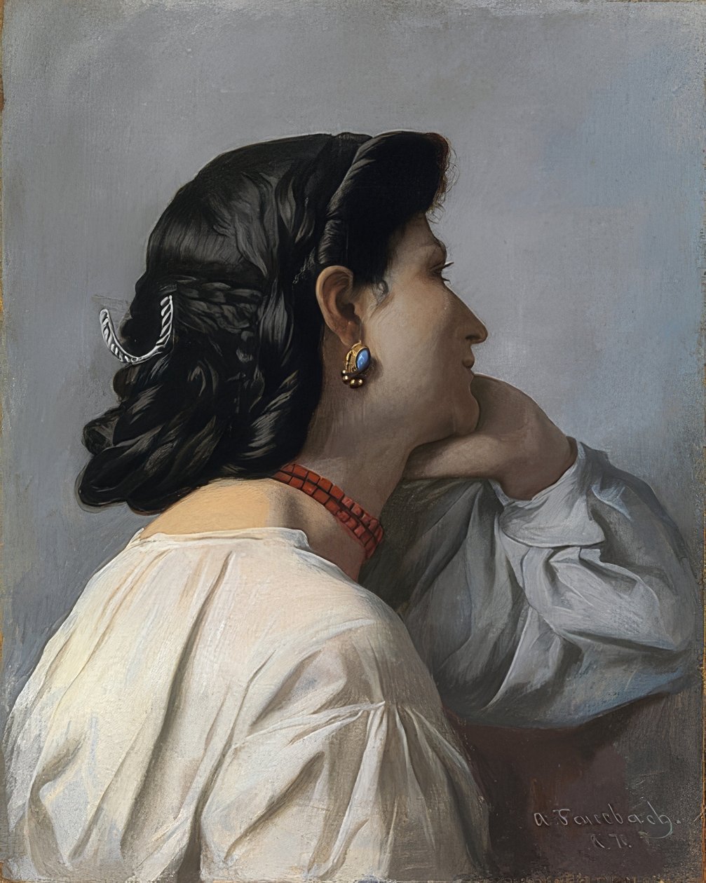Iphigenia (رئيس الدراسة). 1870 بواسطة أنسلم فيورباخ