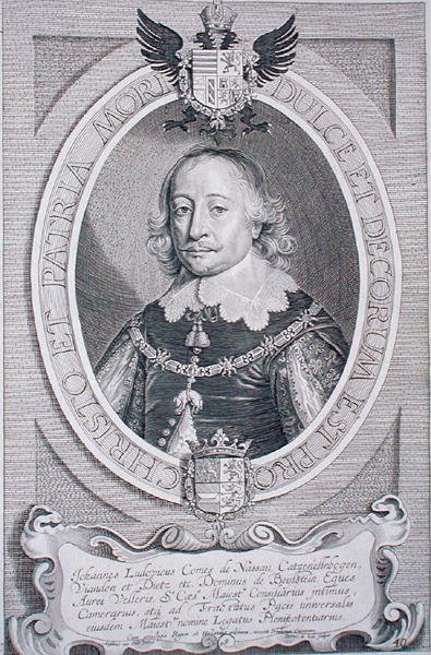 جون لويس (1590-1653) كونت ناسو هادامار ، من 'Portraits des Hommes Illustres' ، نقش بواسطة Petrus de Iode ، نشر 1706 (نقش) بواسطة أنسيلموس فان (بعد) هول