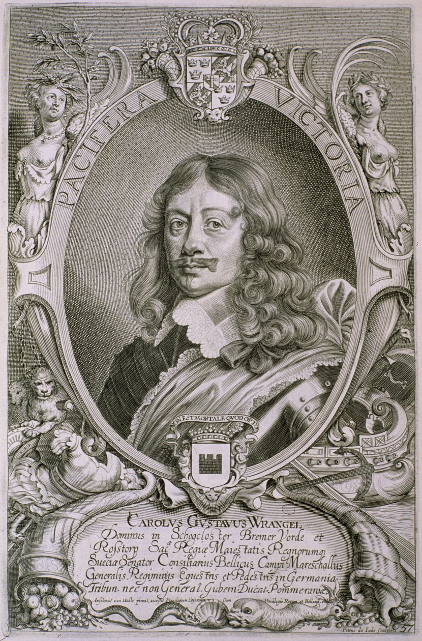 كارل جوستاف رانجل (1603-73) من "صور الرجال اللامعين" ، نقشها بيتروس دي إيود ، نشر 1706 بواسطة Anselmus van Hulle