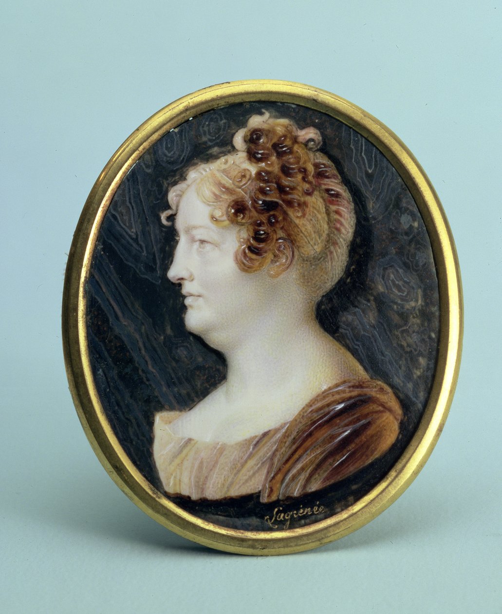 صورة ماريا أليكسييفنا ناريشكينا (1762-1822) ، ج .1817-25 (مرحاض وغواش على العاج) بواسطة Anthelme Francois Lagrenee