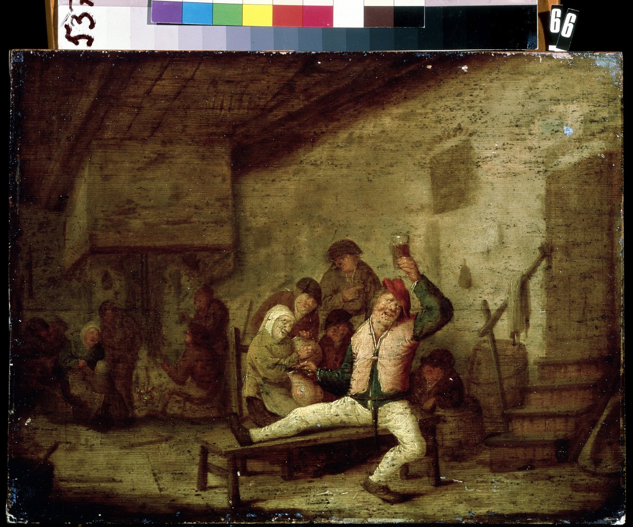 في حانة (في الحانة). لوحة أنتوني فيكتوريجنز (؟ -1655). زيت على خشب بواسطة أنتوني فيكتورينز