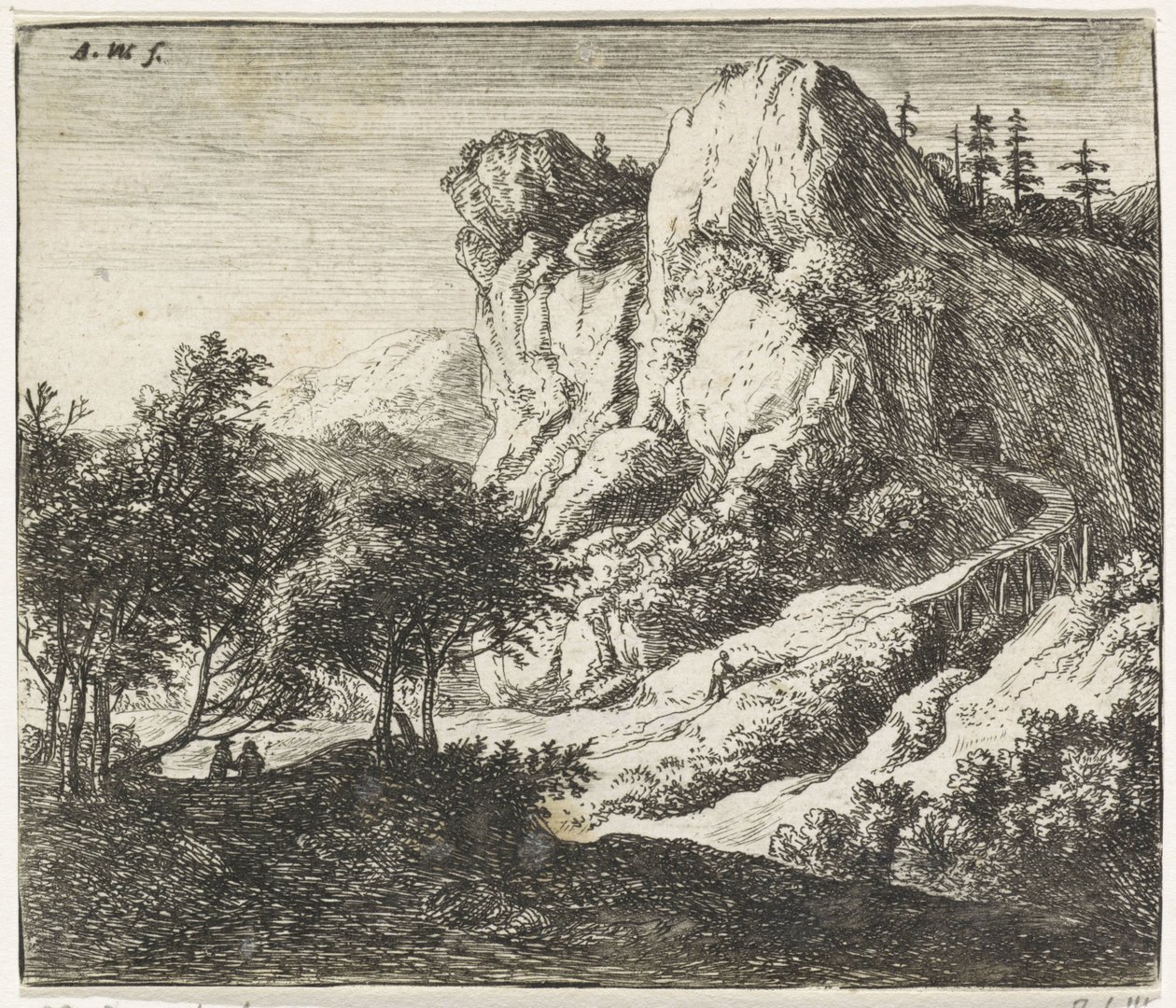 جسر خشبي فوق نتوء صخري Rocky Landscapes (عنوان المسلسل) بواسطة أنتوني واترلو