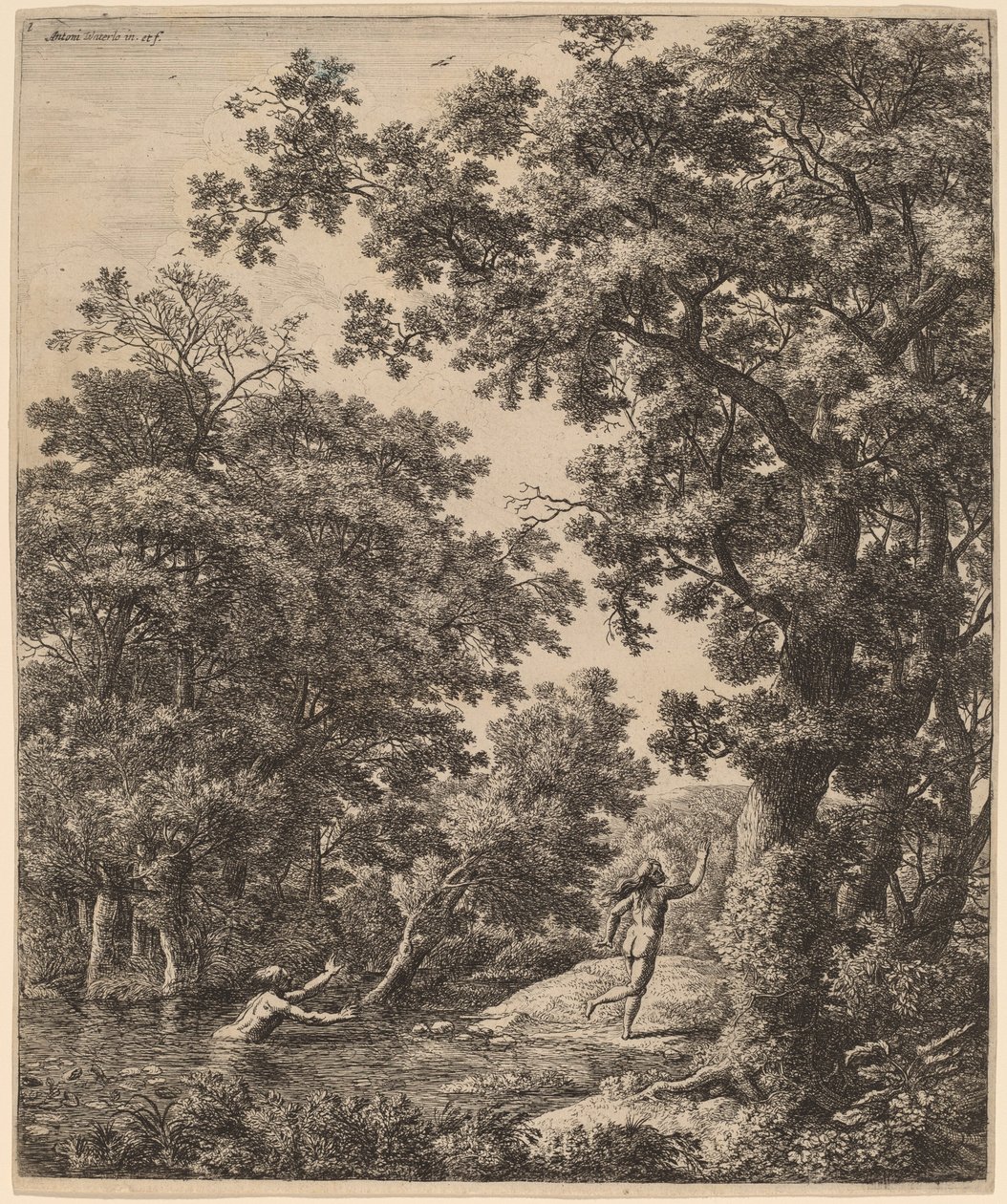 منظر طبيعي مع Alpheus و Arethusa بواسطة أنتوني واترلو