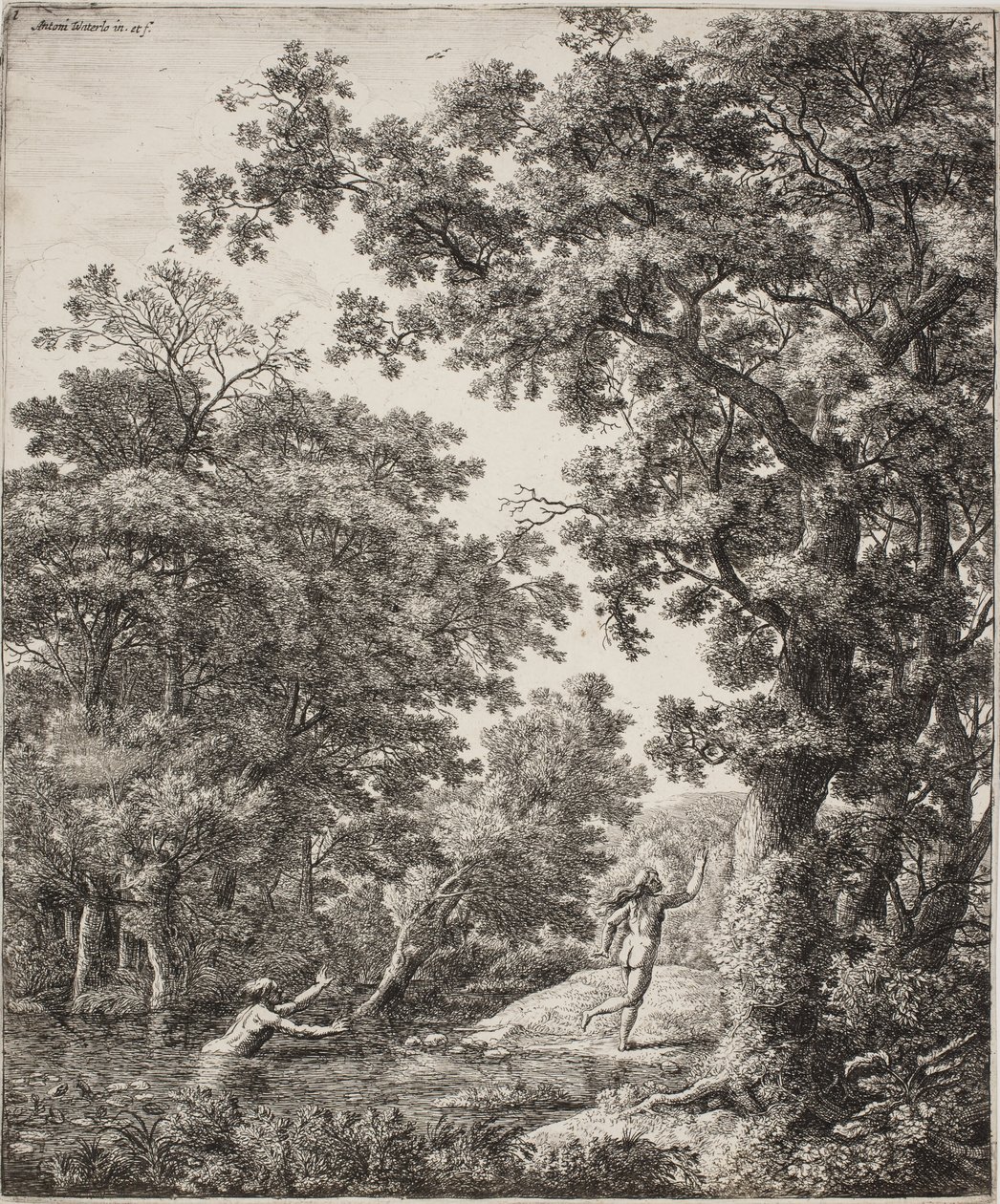 منظر طبيعي مع Alpheus و Arethusa بواسطة أنتوني واترلو