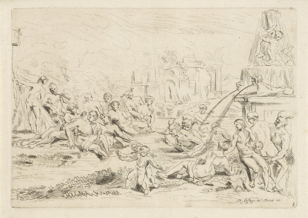 الاستحمام ساتيرس حورية The Bacchanal (عنوان المسلسل) بواسطة أنتوني دي وينتر