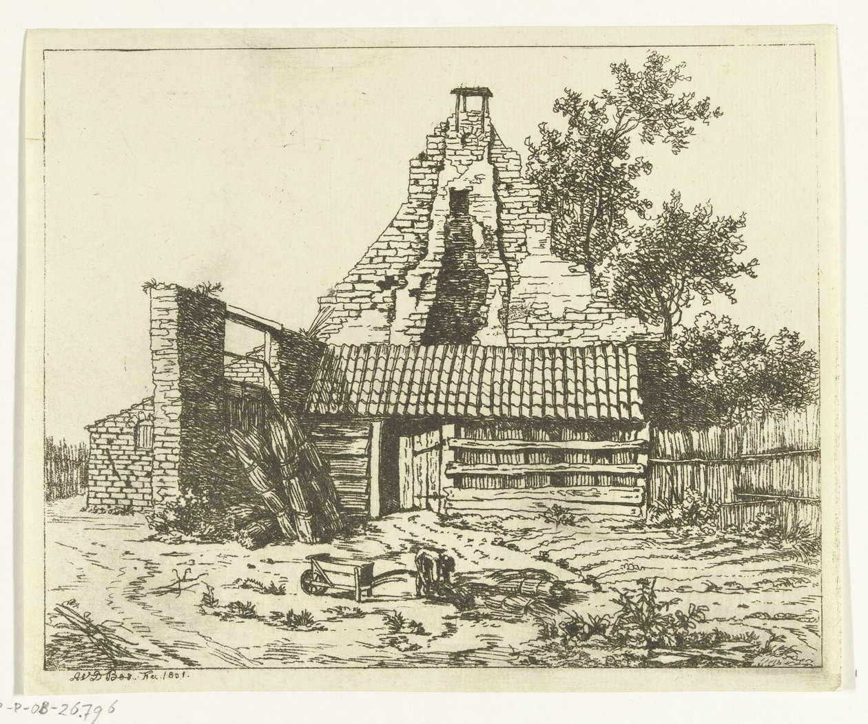 قاطع القصب لأطلال Huis Snaatburg في Maarssen بواسطة أنتوني فان دن بوس