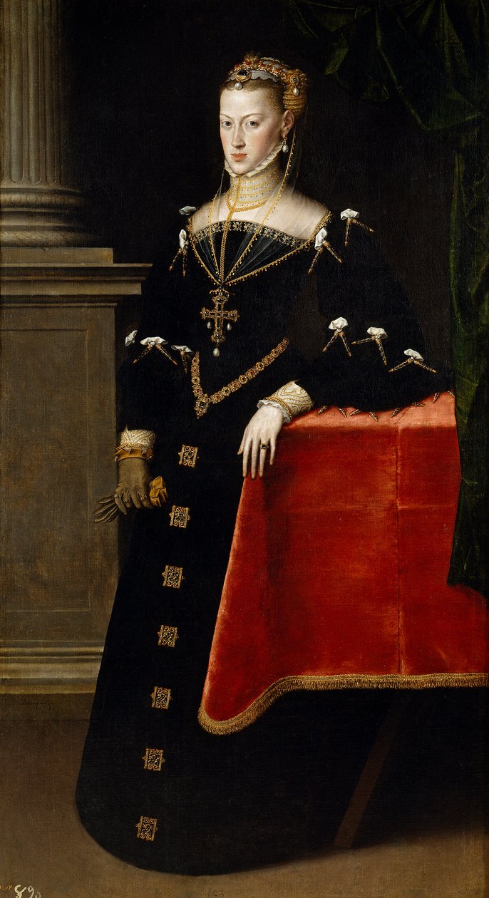 ماري النمسا - صورة لأرشيدوقة النمسا ماريا (1528-1603) ، الإمبراطورة الرومانية المقدسة لمور ، أنطونيس (أنطونيس) (1517-1577) بواسطة أنتوني مور فان داشورست