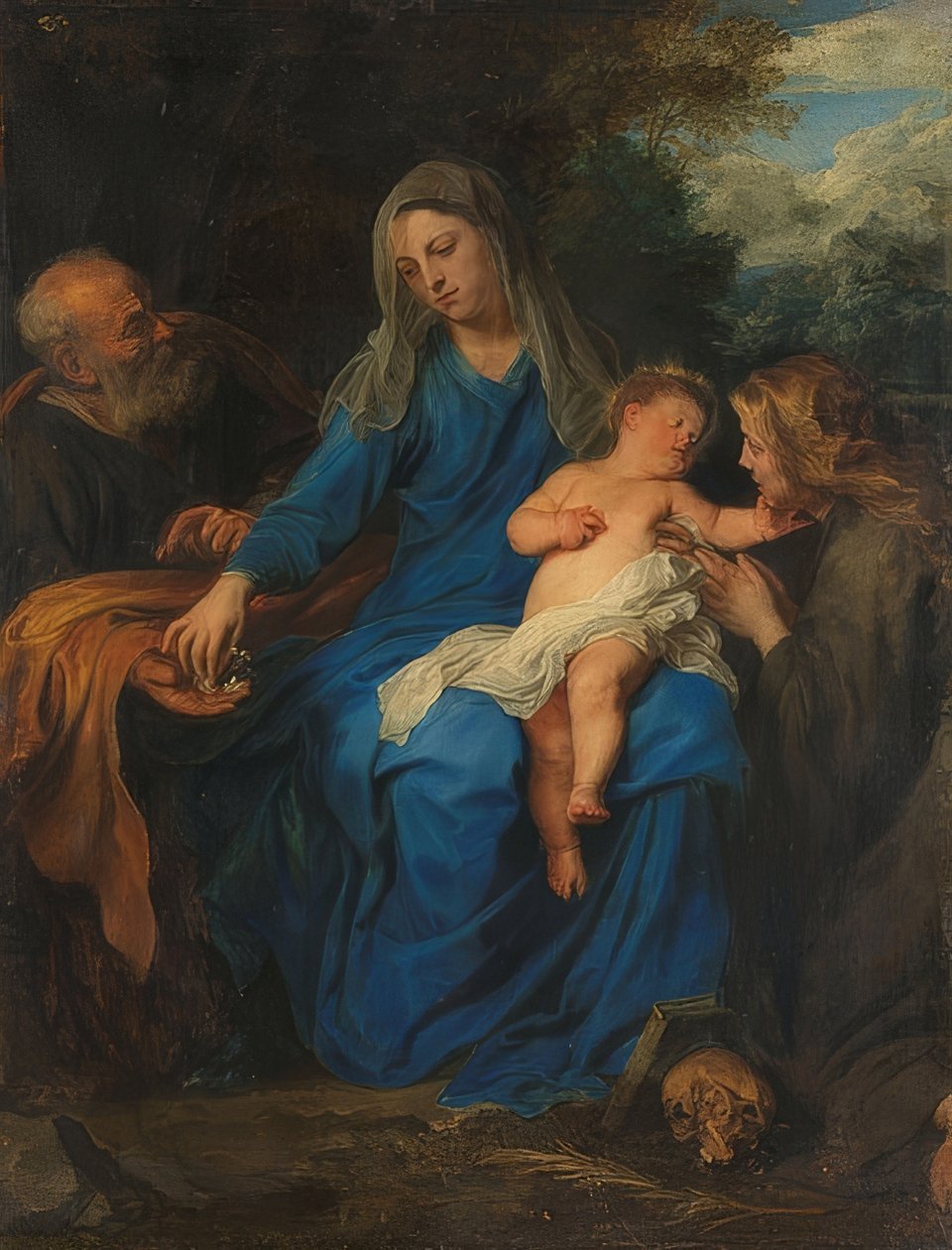 العائلة المقدسة مع ماريا ماجدالينا. حوالي 1620 - حوالي 1700 بواسطة أنتوني فان ديك