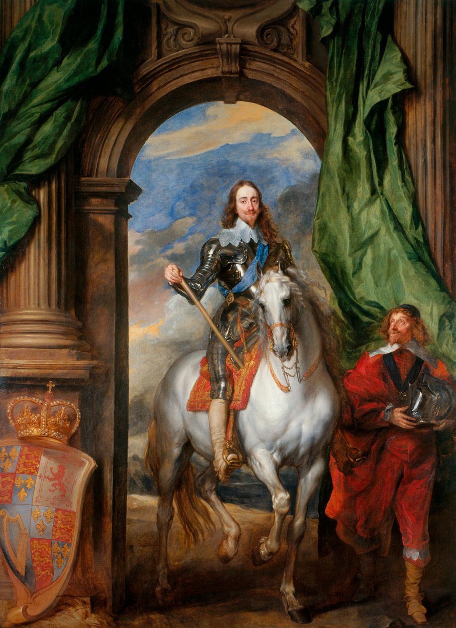 صورة الفروسية لتشارلز الأول ، ملك إنجلترا 1600-1649 مع M. de St Antoine ، 1633 بواسطة أنتوني فان ديك