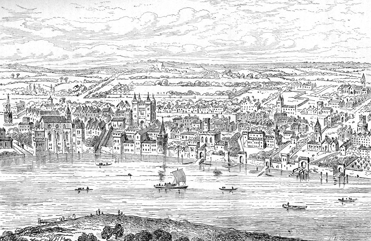 لندن من تمبل بار إلى تشارينج كروس ، 1543 1897 بواسطة Anthonis van den Wyngaerde