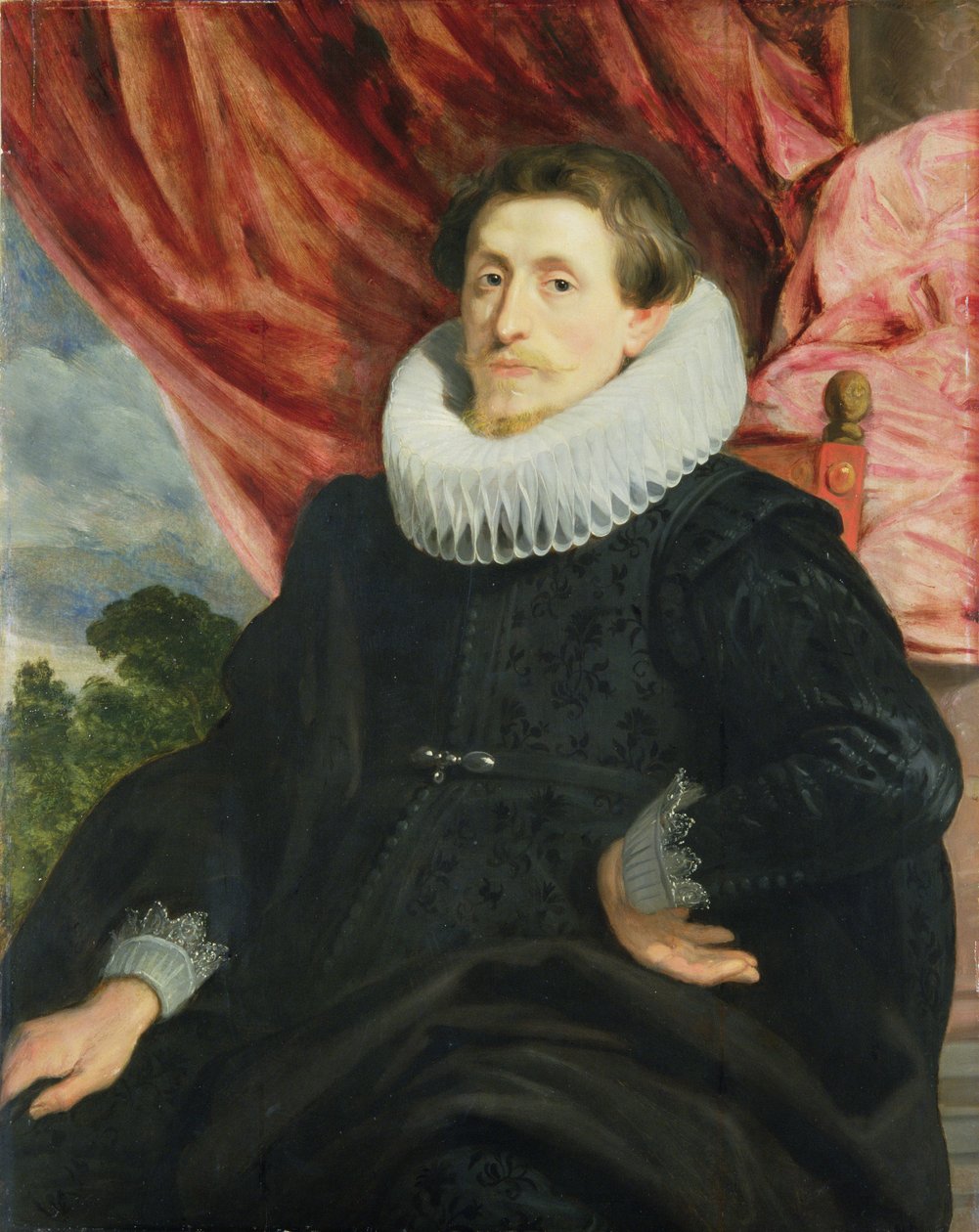صورة لرجل ، c.1619 (زيت على لوح بلوط) بواسطة أنتوني فان ديك