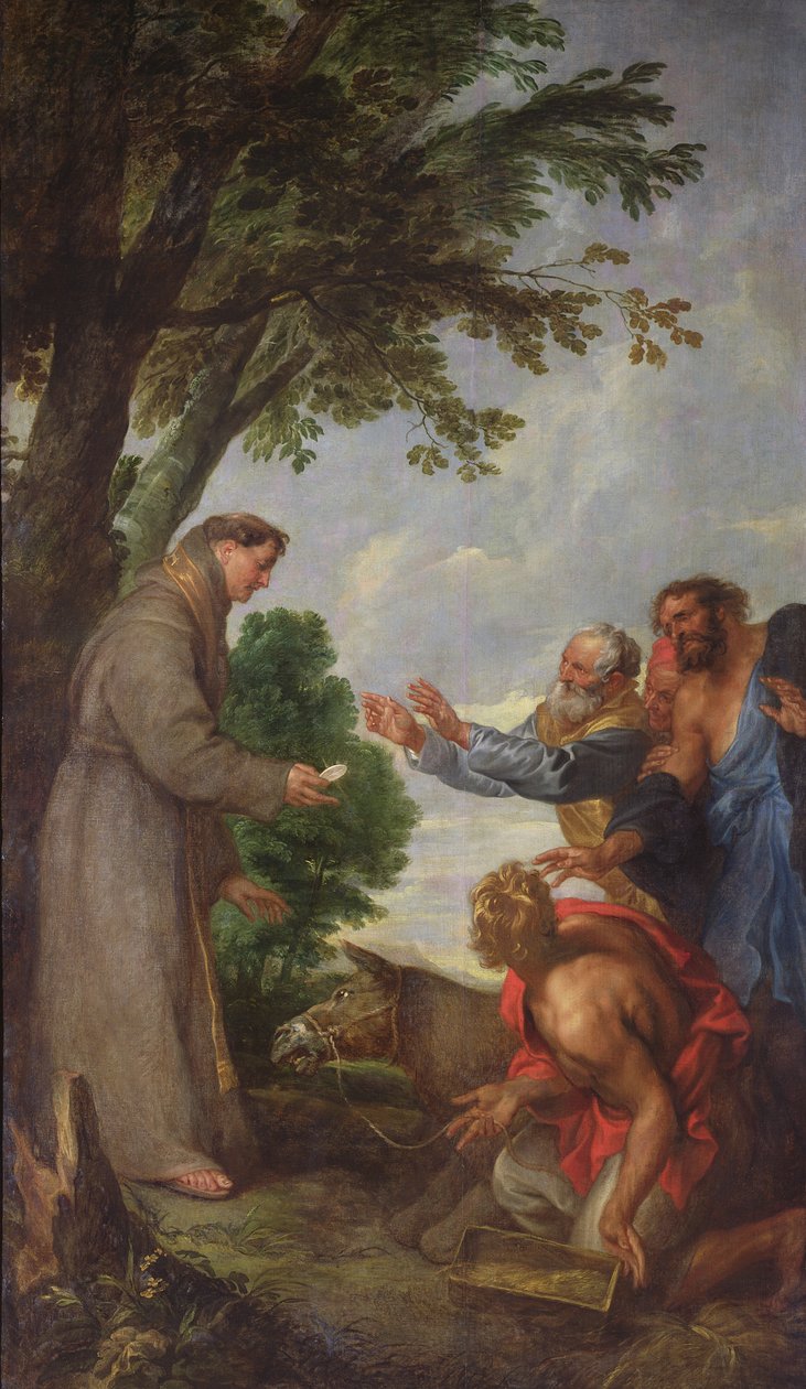 أسطورة البغل والقديس أنتوني بادوا. 1627-32 بواسطة أنتوني فان ديك
