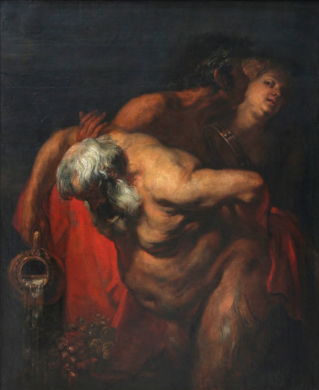 سكران Silenus مدعوم بحيوان و bacchante بواسطة أنتوني فان ديك