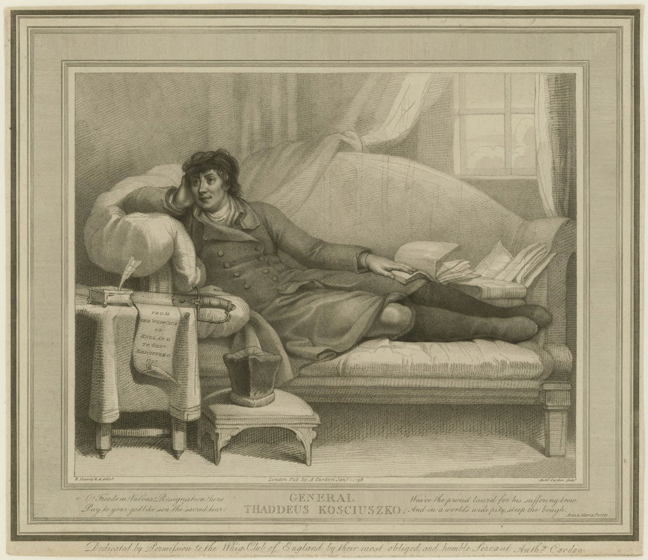 تاديوس كوسيوسزكو 1746-1817 ، 1798. بواسطة أنتوني كاردون