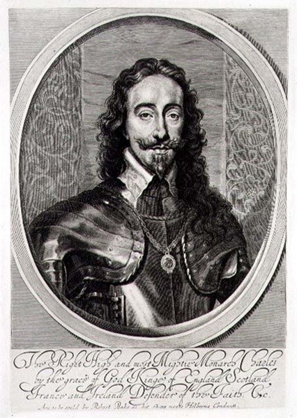 صورة لتشارلز الأول (1600-49) نقشها ويليام فيثورن (1616-1691) 1658 (نقش) بواسطة أنتوني فان (بعد) ديك
