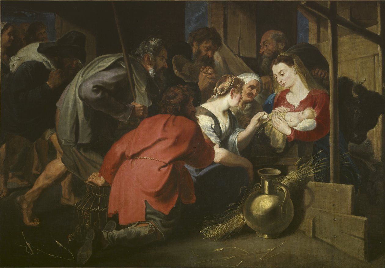 Adoration of the Shepherds, after 1615 (oil on canvas) بواسطة أنتوني فان (من أتباع) ديك