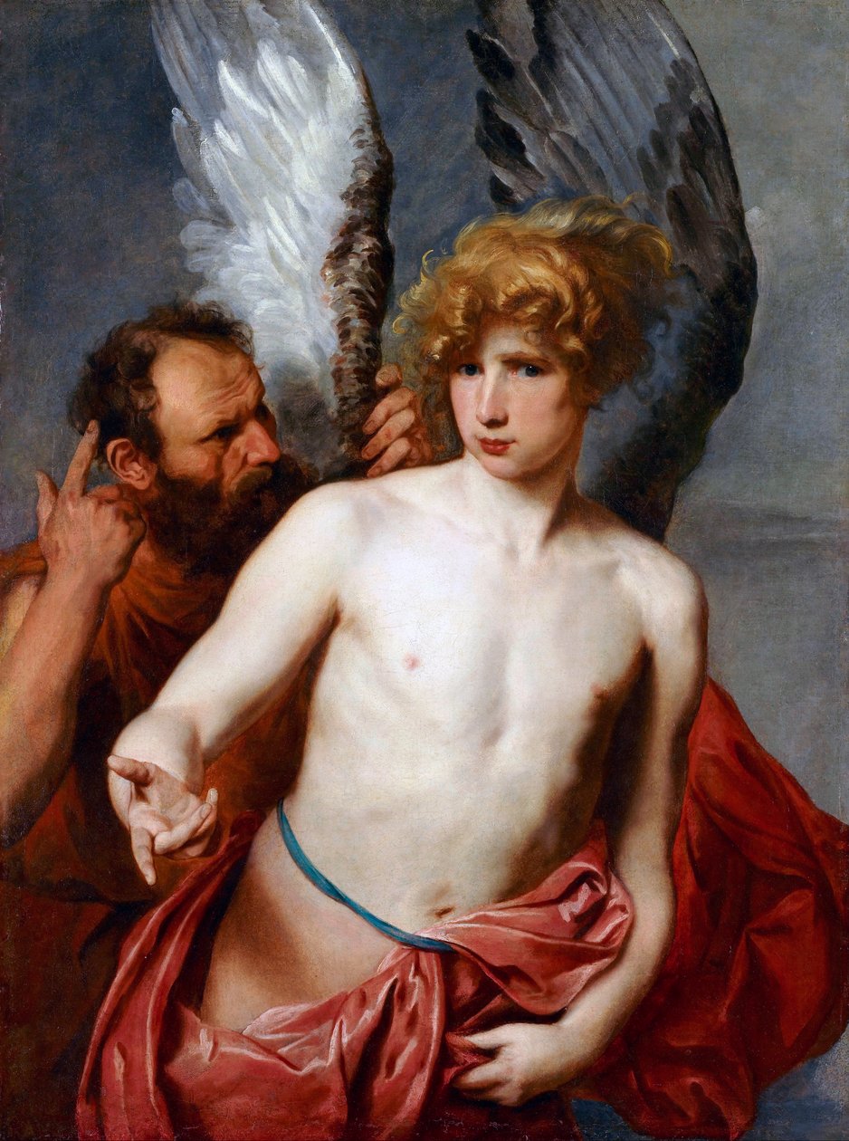 "Dedale and Icarus" "لوحة للسير أنتوني فان ديك (1599-1641) 1615-1620 معرض الفنون في أونتاريو ، تورنتو بواسطة أنتوني فان ديك
