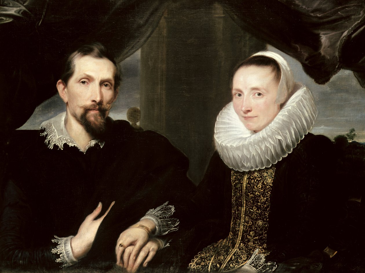 صورة مزدوجة للرسام فرانس سنايدرز (1579-1657) وزوجته مارغريتا دي فوس ، 1621 بواسطة أنتوني فان ديك