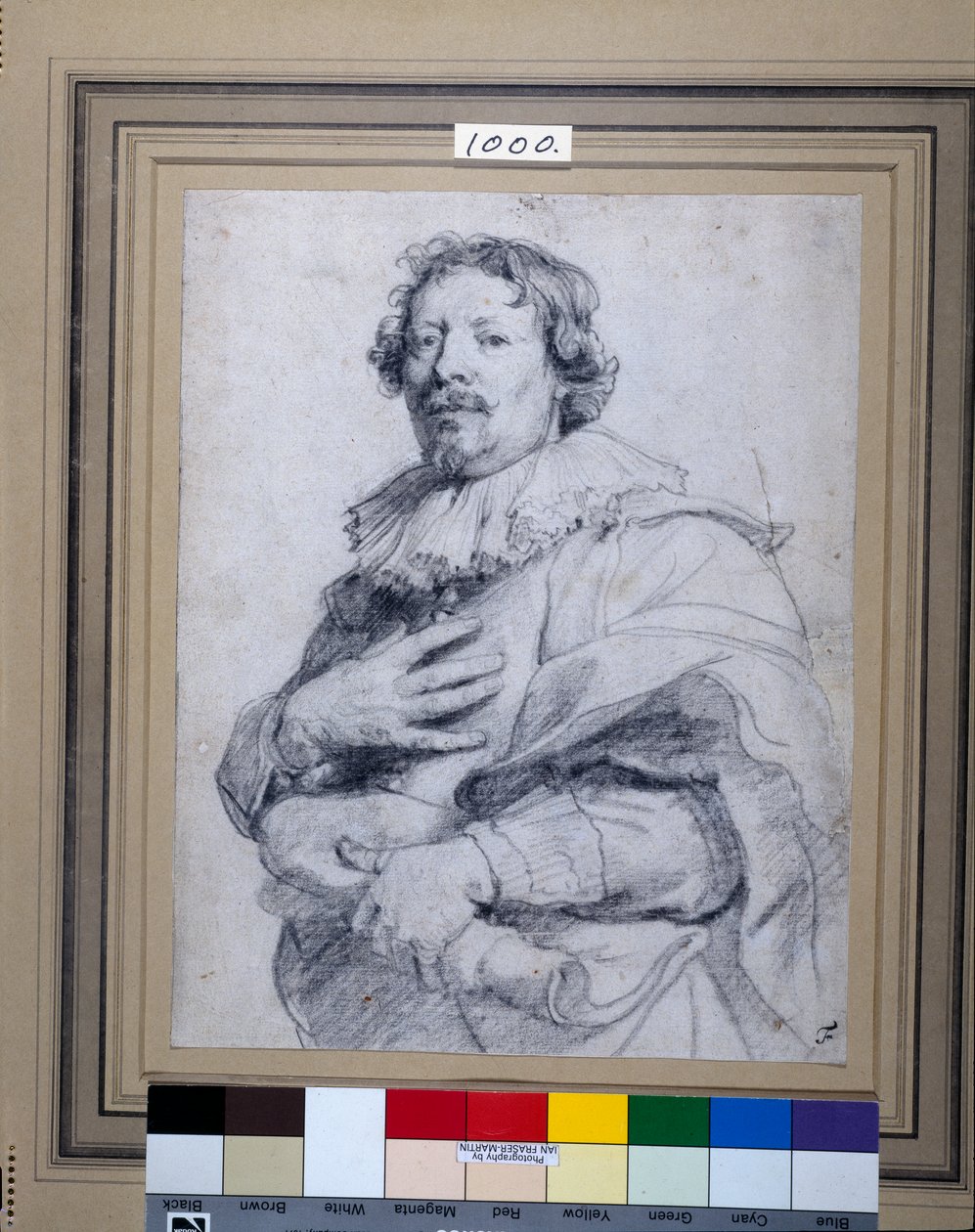 Gaspard de Crayer (black chalk on white paper) بواسطة أنتوني فان ديك