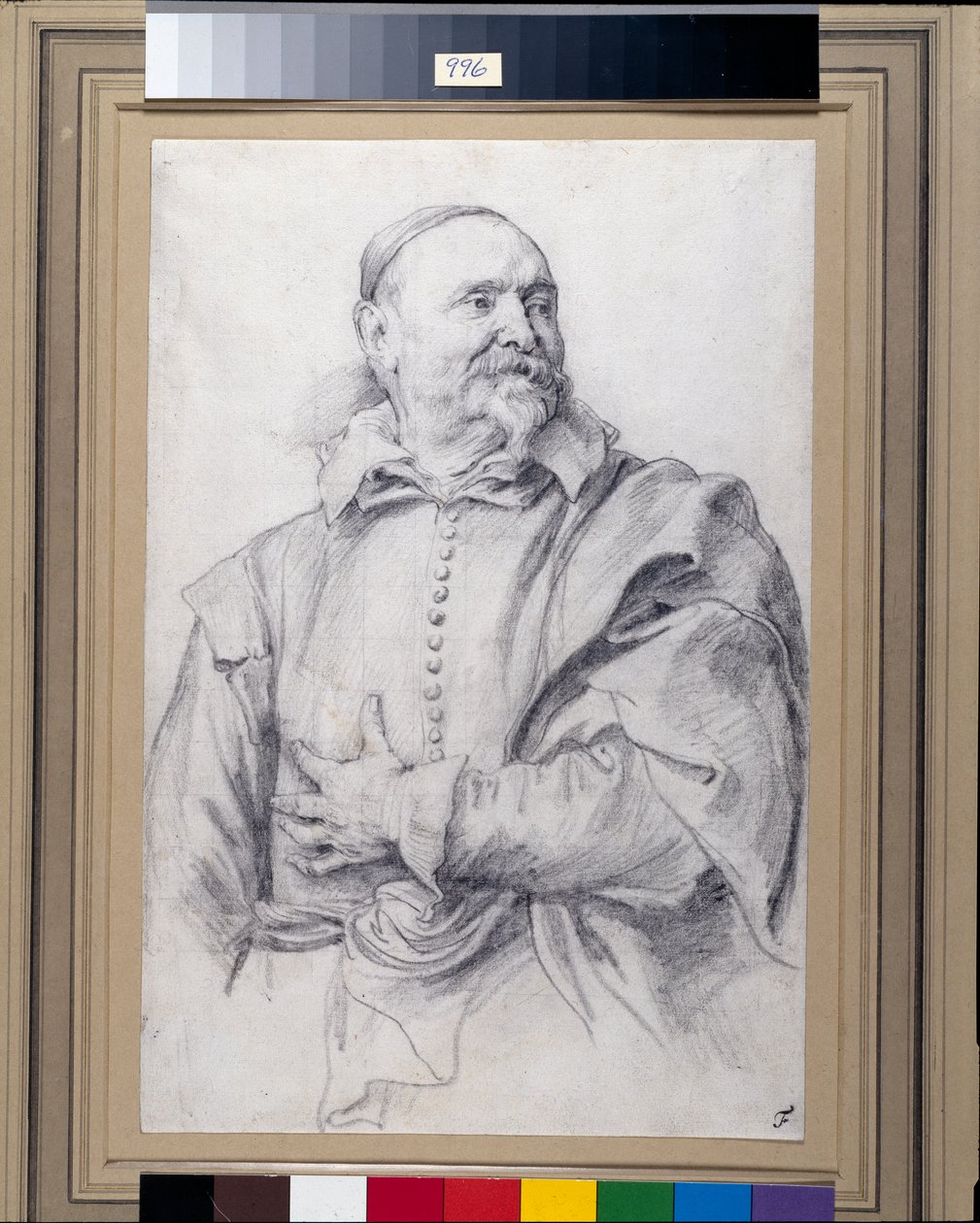 Jan Snellincx (black chalk on white paper) بواسطة أنتوني فان ديك