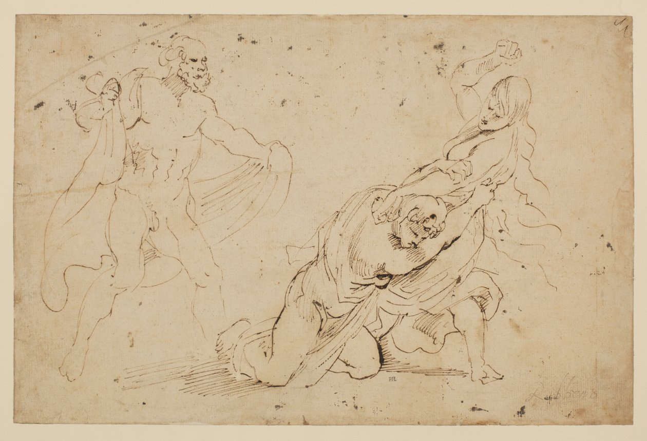 انتقام جونو على كاليستو؟ - دراسة لرجل وامرأة يهاجمان امرأة أخرى ، 1621-c.1623 بواسطة أنتوني فان ديك
