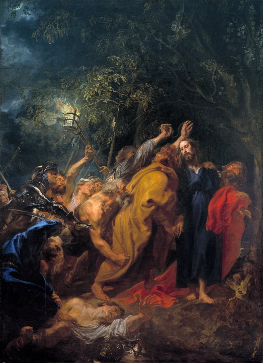 "القبض على المسيح" (القبض على المسيح) لوحة أنتوني فان ديك (1599-1641) حوالي 1618-1620 الحجم 344 × 253 سم متحف ديل برادو ، مدريد بواسطة أنتوني فان ديك