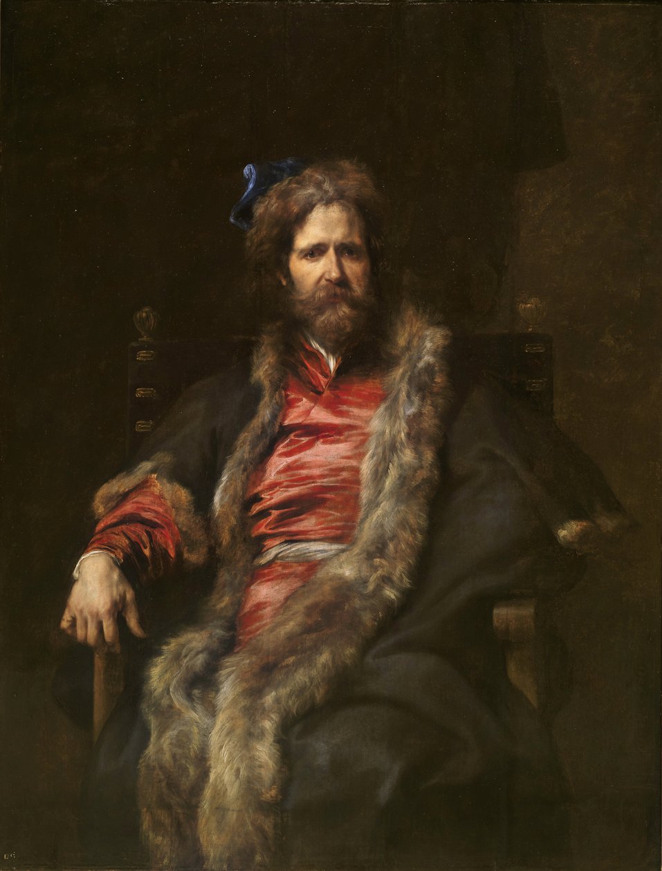Portrait du peintre Martin Ryckaert (Maerten ou Marten Rijckaert) (صورة للرسام Martin Ryckaert (1587-1631)) Peinture de Anthony van Dyck (1599-1641) 1628-1630 - زيت على خشب قاتم 148x113 سم متحف ديل برادو ، مدريد بواسطة أنتوني فان ديك